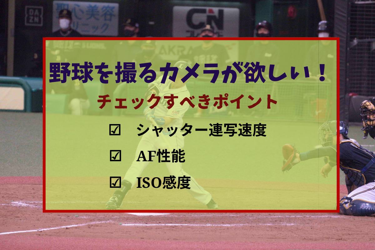 野球撮影に向くカメラ Af性能 連写性能 Isoをチェックしよう