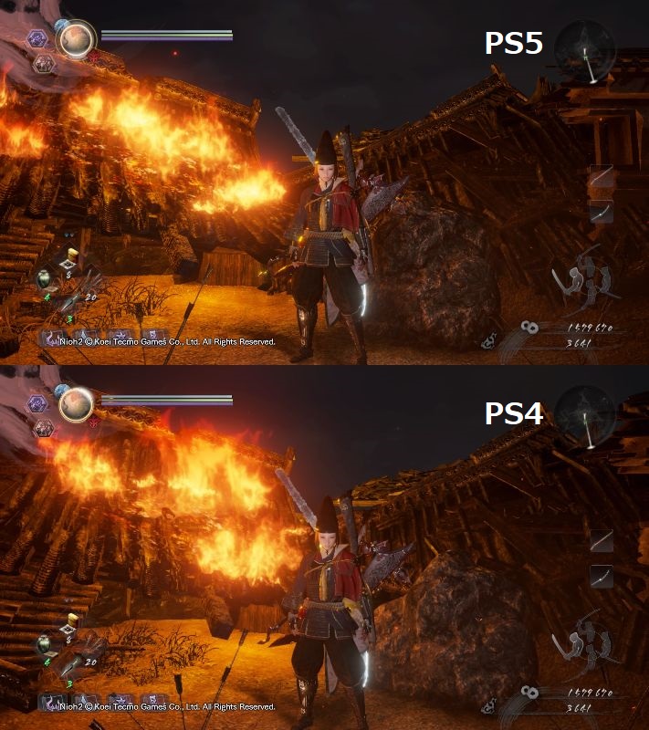 仁王２（PS4とPS5の比較画像）